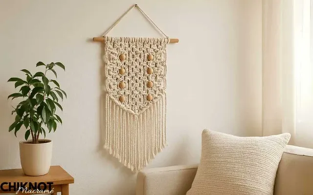 Easy Macrame Wall Hanging with Beads for Beginners